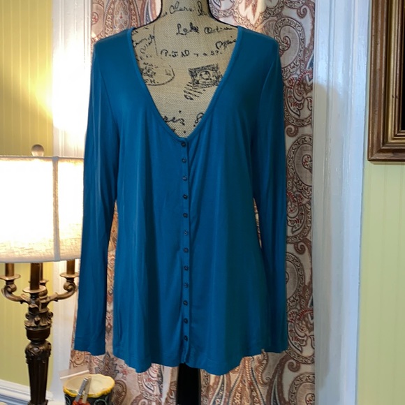 Soft Surroundings | Tops | Soft Surroundings Blue Green Button Down ...